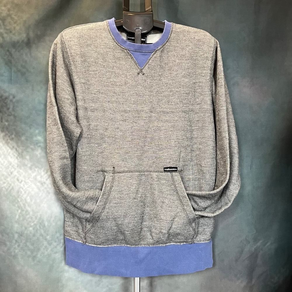 The Hundreds Room Crewneck‎ Sweatshirt Grey Heathered Pullover Blue Size Medium - Picture 2 of 7